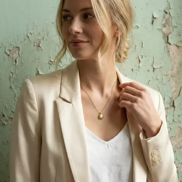 Halskette Joyce Sterling Silber mit Muschel Anhänger